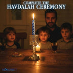Crystal Havdalah Candle Holder 13 cm with Plaque - color: Crystal Havdalah 1