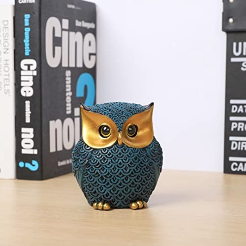 Artpaul Owl Figurines Home Decor Accents Small Décor Items for Shelf Decorations for Living Room Office, Gifts for Owl Lover (Blue) - color: Style1-blue