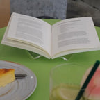 Clear Acrylic Book Holder, Wavy Edge Open Book Stand for Display and Reading Cookbook, Art Book, Bibles, Magazines (11” x 7” x 3.6”) - size: Small