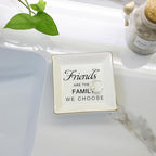 HOME SMILE Birthday Christmas Funny Gifts for Best Friend-Ceramic Ring Dish Jewelry Tray－Friends are Family We Choose - style: Friends Are The Family We Choose