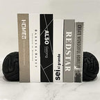Brain Bookends, 6.5Inch Tall Brain Decorative Resin Book Shelf Organizers Book Holders Shelf Dividers Book Ends for Home or Office Shelves Brain Sculpture Bookend Set