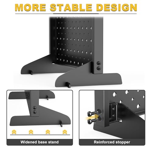 Ultrawall Pegboard Display Stand, Metal Tabletop Pegboard Display, Accessories Rack Organizer for Jewelry, Retail Stores, Craft Shows, 12"X16", 4pcs Black - size: 4Pack 12"X16"