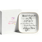 Friend Gifts for Women Trinket Dish Jewelry Tray - Good Friends are Like Stars - Unique Friendship Gifts Friendship Gift Ring Dish for Birthday, Christmas, Galentine's Day - style: Good Friends are Like Stars
