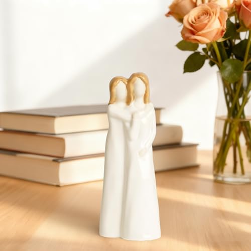 Gifts for Mom, Motherd Day Birthday Gifts for Mom, Handmade Mother and Daughter Figurine - color: Sy0273