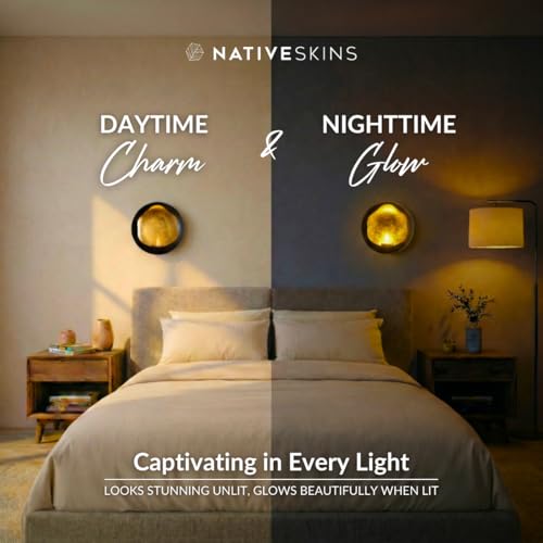 NativeSkins Solara Metal Wall Candle Sconce Set of Two Wall Candle Holders - Set of 2 Handcrafted Decorative Tea Light Sconces for Living Room Gold Tea Holder