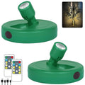 HAMVIDNE LED Spotlight, Rechargeable Battery Picture Lights, Uplighting Indoor, Spot Light with Remote, Plant Tree & Wall Art Display Dartboard Closet Spotlight-Green - color: Chargeable Green, size: 2 Pack