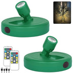 HAMVIDNE LED Spotlight, Rechargeable Battery Picture Lights, Uplighting Indoor, Spot Light with Remote, Plant Tree & Wall Art Display Dartboard Closet Spotlight-Green - color: Chargeable Green, size: 2 Pack