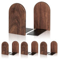 Book Ends,4 Pack Medium Bookends Wood Book Ends Universal Economy Bookend (4, Medium) - size: Medium