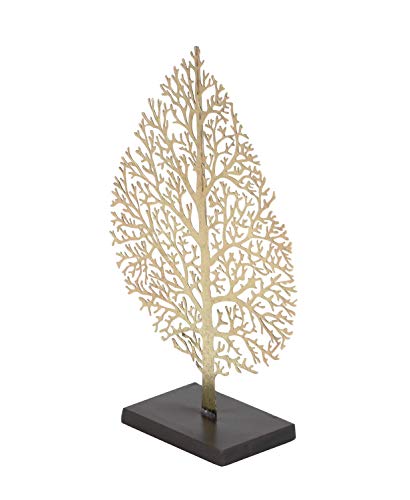 Deco 79 Metal Tree Decorative Sculpture Home Decor Statue, Accent Figurine 11" x 4" x 16", Gold