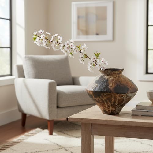 Wabi-Sabi Style Handmade Coarse Pottery Vase | Rustic & Retro Decorative Vase for Every Space
