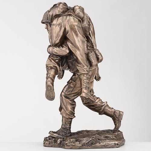 Veronese Design 9 1/2 Inch No Soldier Left Behind Cold Cast Resin Bronze Finish Sculpture US Military Veteran Gift