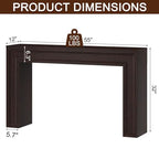 Rresyet 55 Inch Long Console Table, Sofa Table Behind Sofa, Wooden Entryway Table, Farmhouse Entryway Table for Entry, Hallway, Living Room (Cherry) - color: Cherry