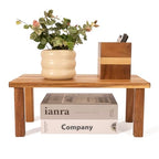 Acacia Wooden Desktop Organizer Shelf Kitchen Cabinet and Counter Riser Display Shelf for Top of Desk Home Office Bathroom Coffee Table Display Stand