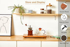 Large 16" Acacia Wood Riser Pedestal Stand – Farmhouse Wood Display Riser for Kitchen and Bathroom Décor - Counter Display, Plant Stand, Jewelry Holder, Vanity Tray, Candle Stand (L:16"x8"x1.57") - size: Large:16"x 8"