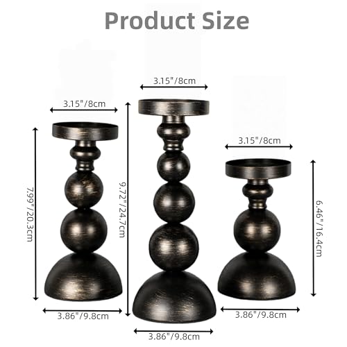 Candle Holders – Set of 3 Candlestick Holders, Luxury Wedding Gift & Modern Table Display