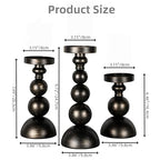 Candle Holders – Set of 3 Candlestick Holders, Luxury Wedding Gift & Modern Table Display