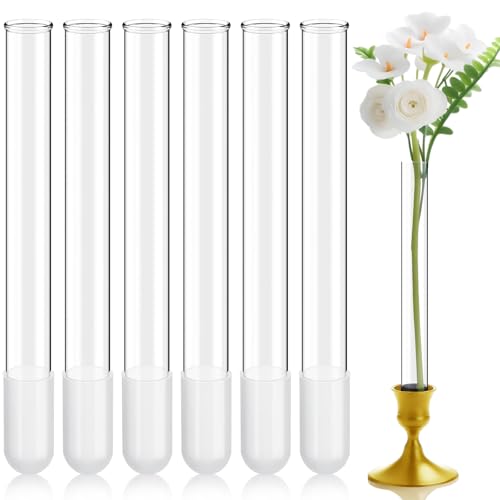 3 Pack 3.9" 5.9" 7.9" Bud Vase Taper Candle Holder's Bud Vase for Candlestick Sizes from 22mm to 27mm Adjustable Designed Specially for Taper Candle Holder for Tablescapes, Wedding Decor - size: 3.9",5.9",7.9"