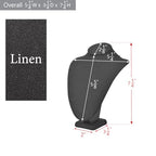 MOOCA 2 Pcs Set Small Linen Covered Wood Jewelry Display Necklace Chain Jewelry Bust Display Holder Stand, Necklaces Mannequin, 7 1/4" Height, Black Linen - color: 4) Black Linen, 2 pieces