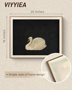 VIYYIEA Framed Wall Art for Living Room, Animal-【Zwaan】, 20L x 16W - color: Animal-【Zwaan】, size: 20"L x 16"W