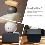 Aris & Juno Modern Abstract Resin Sculpture, Good Luck Stone Statue for Home Decor, Living Room, Office & Study – Contemporary Art Ornament for Good Fortune