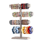 LadyRosian 4 Tier Wooden Display Jewelry Accessory Stand Jewelry Bracelet Holder Bangle Watch Necklace Storage Jewelry Holder Stand Display Organizer, (Antique White-4 layers) - color: Antique White 4-Tier