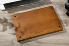 Shinpuru Wooden Valet Tray for Men, Nightstand Organizer with Leather Inlay, EDC Essentials Catchall Tray for Keys, Phone, Wallet, Watch, Earbuds - Bedside Desk Entryway Tray (Wood-Pen) - color: Brown-P