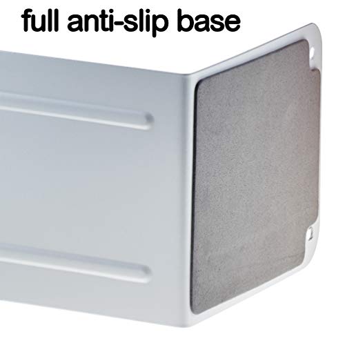 Acrimet Steel Metal Bookends for Shelves, Heavy Duty, for Large Books, 6 7/8" Tall X 4" Wide X 4 1/2" Deep, White Colored, 1 Pair - color: White