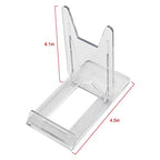 Artliving Two Part Adjustable Clear Acrylic Plastic Display Stand Easel (set of 6) - color: Transparent, size: suitable for 5"-9"