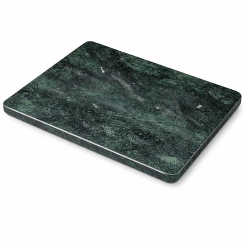 Marble Cheese and Pastry Board 16 x 12 Inch – Natural Carrara Marble Cutting Board and Serving Tray for Dough, Bread, Pizza, Charcuterie – Heavy, Non-Slip, Gift-Ready. - color: Green, size: 16"L x 12"W
