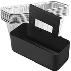 Grill Grease Catcher for Blackstone Griddle with 10 Pack Grease Cup Liners Aluminum Foil Tray Pan Drip Tray Pan for 17, 22, 28 & 36 inches Griddle (Long Hook) - color: Long Hook