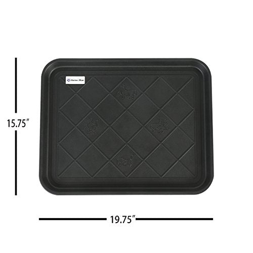 Multi-Purpose Boot Tray Mat,Dog Bowl Tray,Waterproof for Indoor and Outdoor Floor Protection - size: 20"L x 15"W