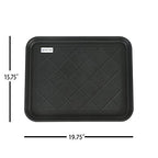 Multi-Purpose Boot Tray Mat,Dog Bowl Tray,Waterproof for Indoor and Outdoor Floor Protection - size: 20"L x 15"W