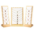 Necklace Display Stands for Selling Necklace Holder Necklace Display Storage Jewelry Display Storage Set 3PCS (Beige) - color: Beige