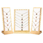 Necklace Display Stands for Selling Necklace Holder Necklace Display Storage Jewelry Display Storage Set 3PCS (Beige) - color: Beige