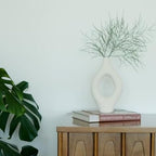 Emile Abstract Organic Decorative Modern Vase, Medium, White