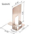 Creative Folding Stainless Steel Bookends,Sturdy and Rustproof,Book Ends, 2 Pieces Metal Bookend, Book Holders for Shelves, Desk Organizers, Book Dividers for Office, School, Bookstore, Home