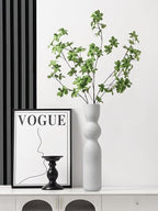 Tall Skinny Vase 15 Inch Thin Vases, Handmade Ceramic Flower Vase Modern Minimalist Style for Living Room, Home, Office, Centerpiece,Table, Wedding Party (White - color: 15inch&white