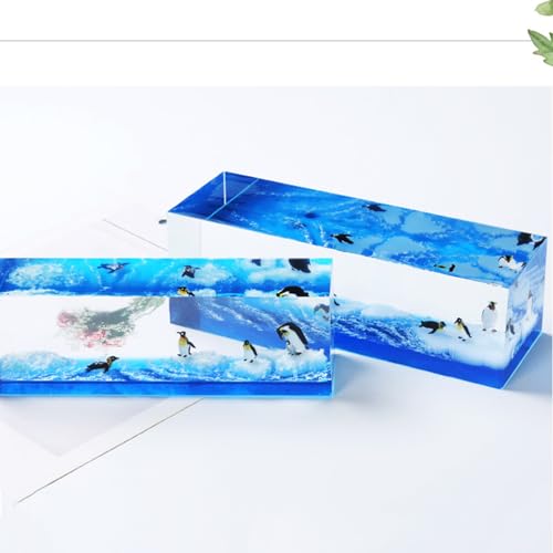 Rectangle Silicone Resin Mold with Wooden Frame Reusable Epoxy Mold for DIY Flower Preservation, Resin Bookends, Home Decor and Craft Projects (6x2x1.9in) - color: 6x2x1.9in