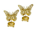2pcs Iron Butterfly Candle Holder, Butterfly Tea Light Candle Holders,Decorative Candlestick Holder,for Christmas Party Dining Table