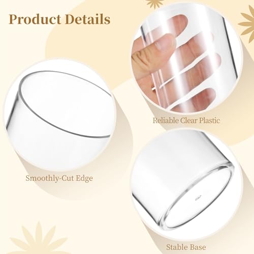 Cylinder Vases for Centerpieces, Pack of 20 Centerpiece Vase for Table, 2.8 x 4 in Small Vase for Floral Arrangements, Table Decor for Weddings, Anniversaries, Parties