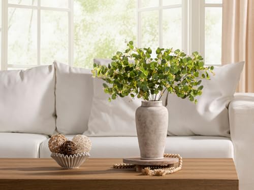 Ceramic Large Flower Vase, Tall White Rustic Vase Farmhouse Decorative Vase Floral Pottery Vases for Home Decor Table Living Room Entryway Mantel Bedroom Bathroom Kitchen - 11 Inch Rustic White - color: 11"h - Rustic White