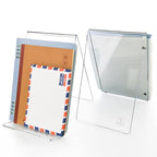 Acrylic Book Stand, Book Display Holder 6 x 9, Clear Acrylic Display Easel Transparent Display Stand Holder Tablet Holder for Album, CD, Magazine, Picture, Plate, Artworks, Phone, (2-Pack) - size: 2-Pack (6" x 9")