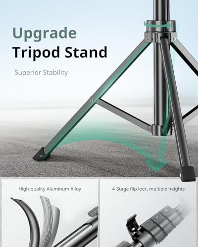 SENSYNE 62" Phone Tripod & Selfie Stick, Extendable Cell Phone Tripod Stand with Wireless Remote and Phone Holder, Compatible with iPhone Android Phone, Camera - color: Black, size: 62-inch