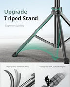 SENSYNE 62" Phone Tripod & Selfie Stick, Extendable Cell Phone Tripod Stand with Wireless Remote and Phone Holder, Compatible with iPhone Android Phone, Camera - color: Black, size: 62-inch