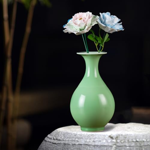 KAMMAK Colored Ceramic Vase, Beautiful Hand-Painted Decorative Vase, Modern Art Porcelain Vase for Flower Mantle Dining Table Centerpiece, Entryway Living Room Wedding Decoration, SS001 - style: SS001