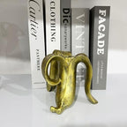 Banana Peel Taper Candle Holder, Black Resin Candlestick for Home Decor, Dining Table, Living Room, Coffee, Table Centerpiece(Gold)