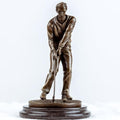9.1'' Bronze Golf Putting Statue, Handcrafted Golfer Figurine Sculpture with Marble Base, Classic Sports Art Collectible for Home Office Decor and Golf Enthusiasts Gift - size: 9.1" Man