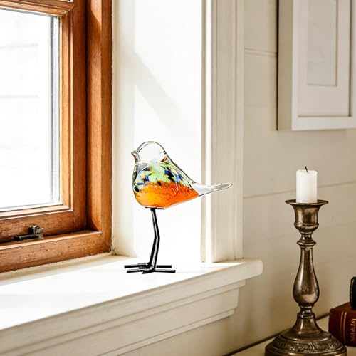 Glass Bird Figurines Art Collectible Ornaments Statue Figurines Modern Handmade Sculpture Home Decor - color: Bd-1