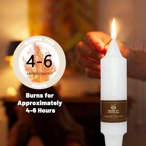 NJAO HOO Halloween Candlesticks White Short Taper Candle 5 Inch Unscented Dripless Tapered Candle Set for Home Dinner Party Fall Decor, 4 Pack - color: White, size: 5 In