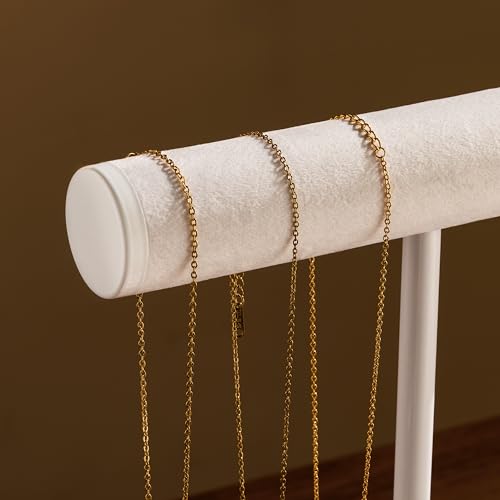 bussdis 3 Tier Bracelet Holder Display - Detachable T Bar Pure White Velvet Bracelet Holder, Jewelry Holder Organizer for Bracelet, Necklace, Earrings, Rings - color: Pure White, size: Standard